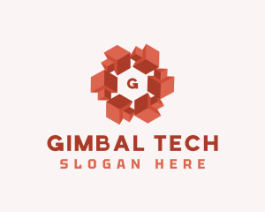 Digital Tech Geometric logo design