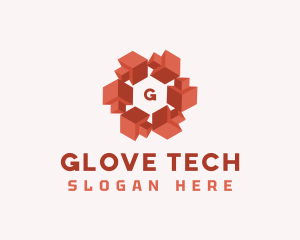 Digital Tech Geometric logo design