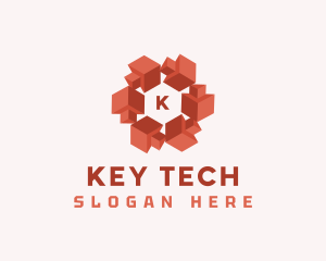 Digital Tech Geometric logo design