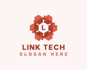 Digital Tech Geometric logo design