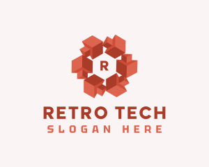 Digital Tech Geometric logo design