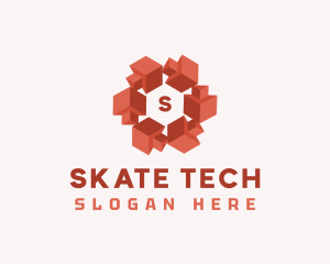 Digital Tech Geometric logo design