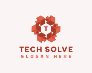 Digital Tech Geometric logo design