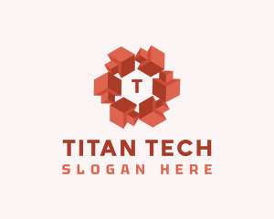 Digital Tech Geometric logo design