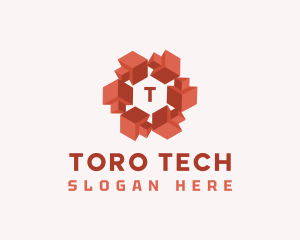 Digital Tech Geometric logo design