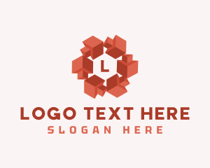 App - Digital Tech Geometric logo design