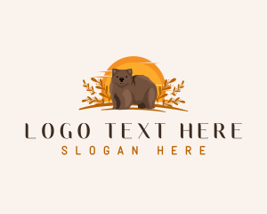 Wombat Animal Zoo logo design