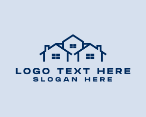 Blue House Real Estate logo design