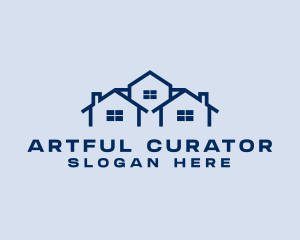 Blue House Real Estate logo design