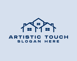 Blue House Real Estate logo design