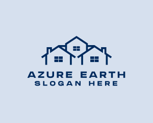 Blue House Real Estate logo design