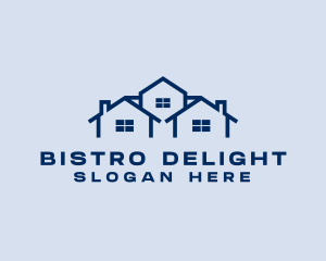 Blue House Real Estate logo design