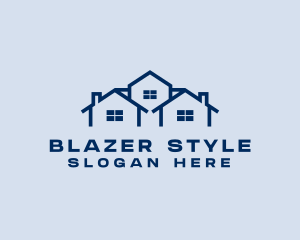 Blue House Real Estate logo design