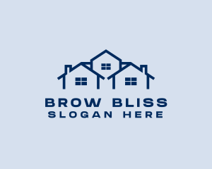 Blue House Real Estate logo design