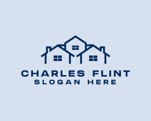 Blue House Real Estate logo design