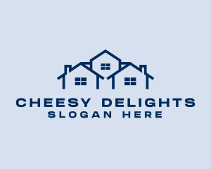 Blue House Real Estate logo design