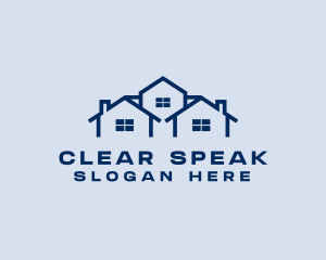 Blue House Real Estate logo design