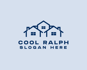 Blue House Real Estate logo design