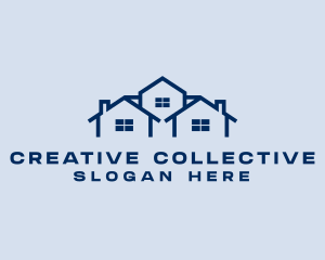 Blue House Real Estate logo design