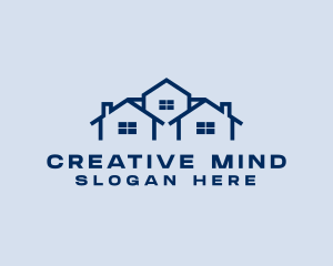 Blue House Real Estate logo design