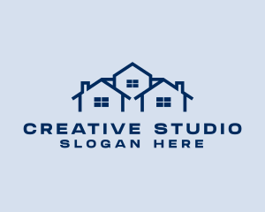 Blue House Real Estate logo design