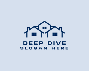 Blue House Real Estate logo design