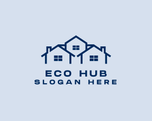 Blue House Real Estate logo design