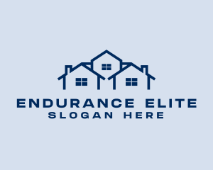 Blue House Real Estate logo design