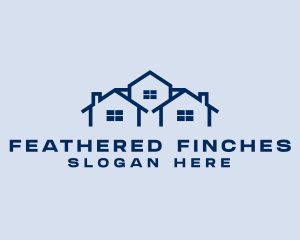 Blue House Real Estate logo design