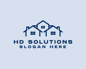 Blue House Real Estate logo design