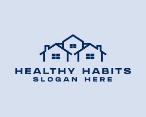 Blue House Real Estate logo design