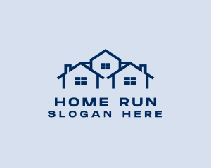 Blue House Real Estate logo design