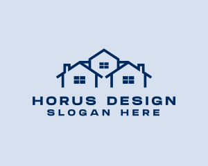 Blue House Real Estate logo design