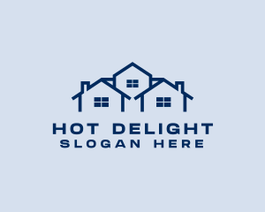 Blue House Real Estate logo design