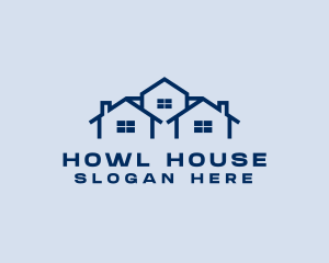 Blue House Real Estate logo design