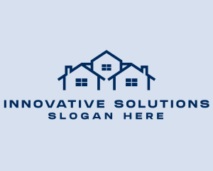 Blue House Real Estate logo design