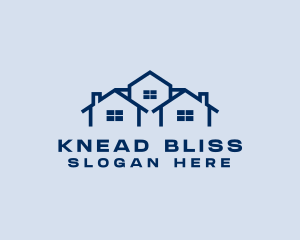 Blue House Real Estate logo design