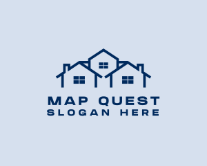 Blue House Real Estate logo design