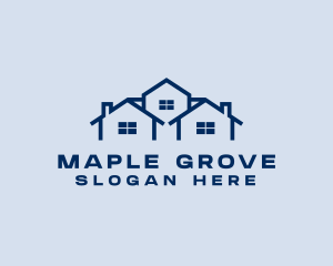 Blue House Real Estate logo design