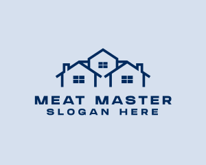 Blue House Real Estate logo design