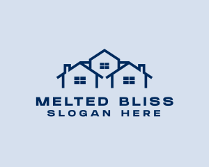 Blue House Real Estate logo design