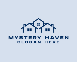 Blue House Real Estate logo design