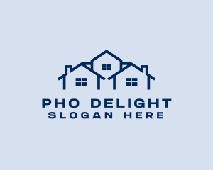 Blue House Real Estate logo design