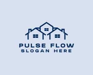 Blue House Real Estate logo design