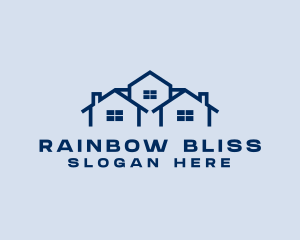 Blue House Real Estate logo design