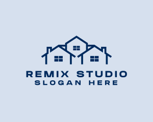 Blue House Real Estate logo design