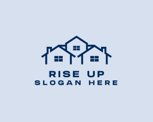 Blue House Real Estate logo design