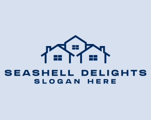 Blue House Real Estate logo design