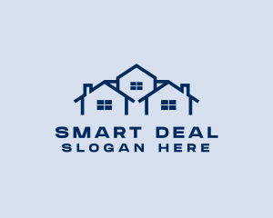 Blue House Real Estate logo design