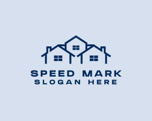 Blue House Real Estate logo design